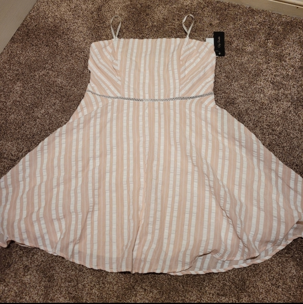 City studio flare dress strapless